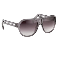 Boris Bidjan Saberi Sunglasses Translucent Slate With Purple Graduated Category 3 Lenses BBS4C4SUN - WatchPilot