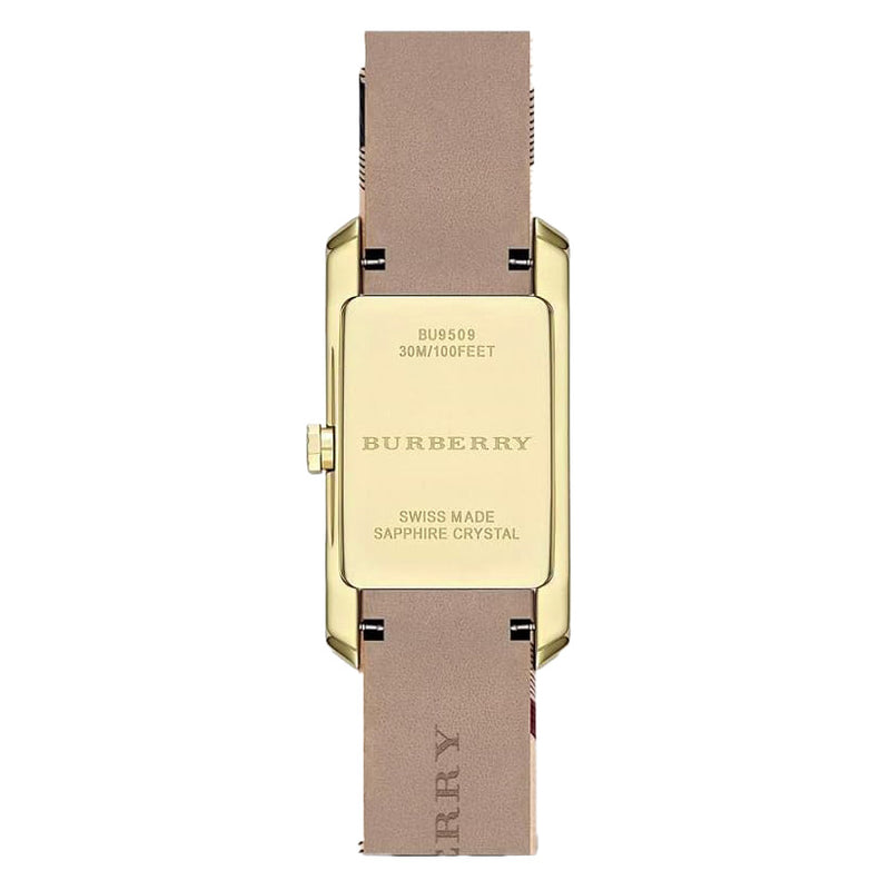 Burberry BU9509 Ladies The Pioneer Check Yellow Gold Watch