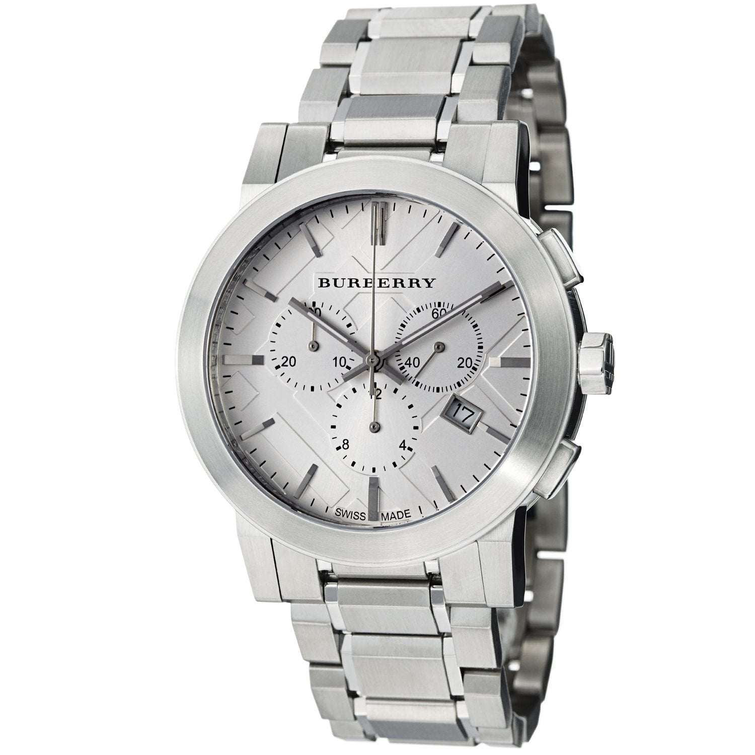 Burberry BU9350 Men's Chronograph The City Silver
