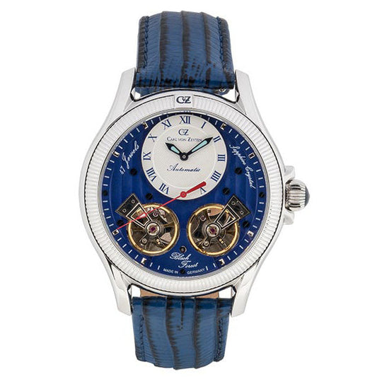 Carl von Zeyton Forest House 46mm Automatic Limited Edition Blue Watch CVZ0084SBLS