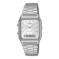 Casio Watch Vintage Retro Dual Time Steel AQ-230A-7AMQY