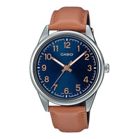 Casio Dress Unisex Brown Blue Watch MTP-V005L-2B4UDF