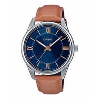 Casio Dress Unisex Brown Blue Watch MTP-V005L-2B5UDF