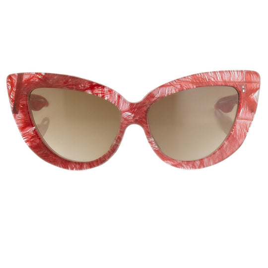 Charlotte Olympia Sunglasses Cat Eyes Red and Grey