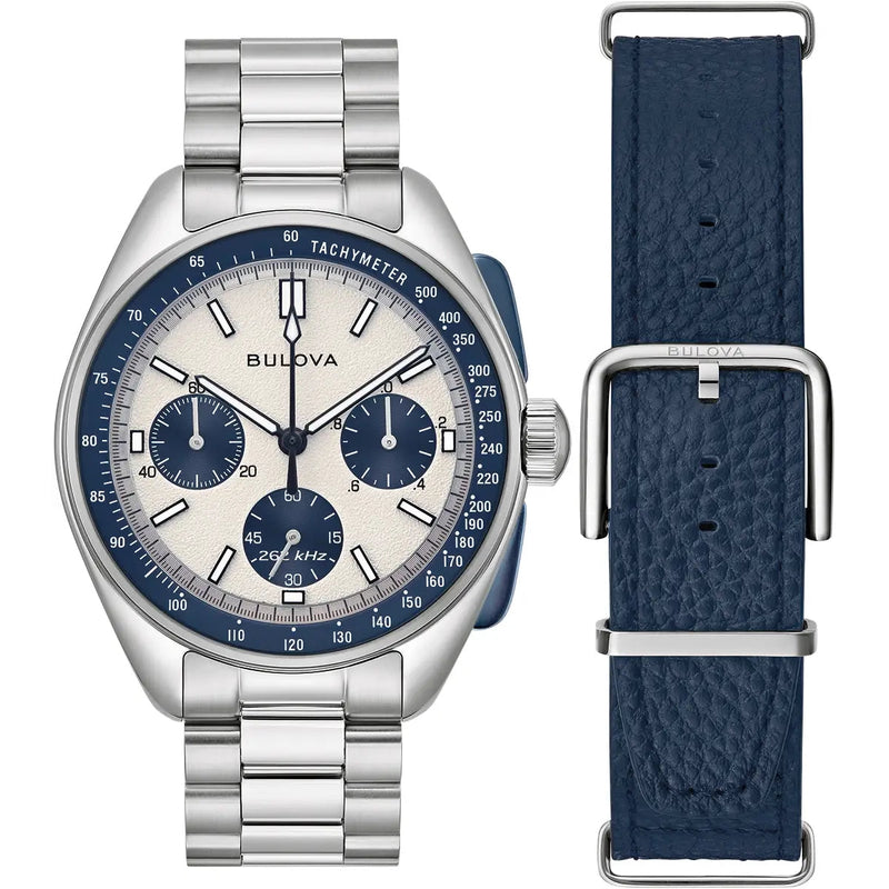 Chronograph Watch - Bulova Lunar Pilot Chrono Men's Blue Watch 98K112