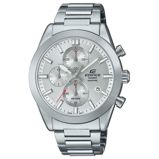 Casio Edifice Chrono Men's Silver Watch EFB-710D-7AVUEF