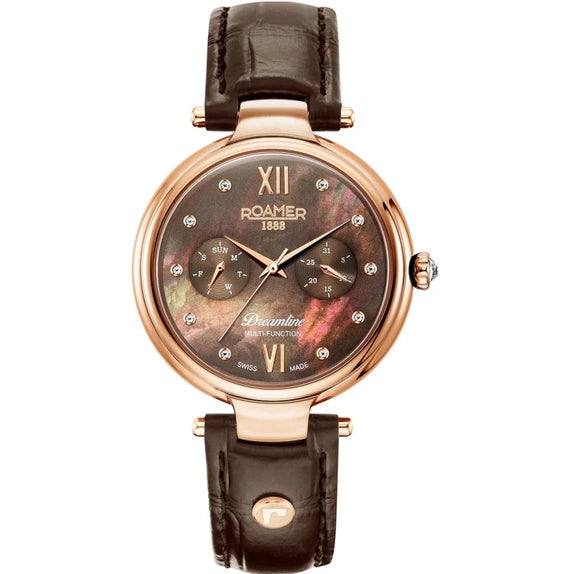 Chronograph Watch - Roamer Dreamline Multifunction Ladies Brown Watch 600821 49 69 05