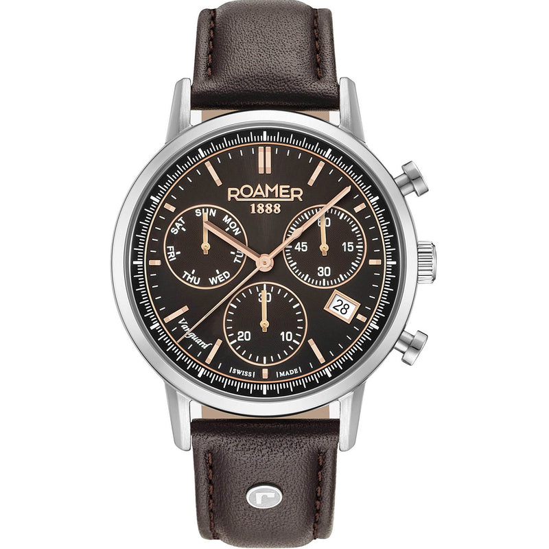 Chronograph Watch - Roamer Vanguard Chrono II Men's Brown Watch 975819 40 55 09