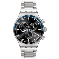 Chronograph Watch - Swatch Dark Blue Irony Unisex Watch YVS507G