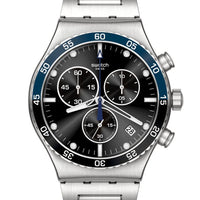 Chronograph Watch - Swatch Dark Blue Irony Unisex Watch YVS507G