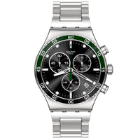 Chronograph Watch - Swatch Dark Green Irony Unisex Watch YVS506G