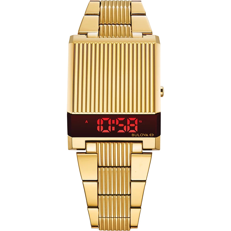 Digital Watch - Bulova Computron Men's Gold Watch 97C110