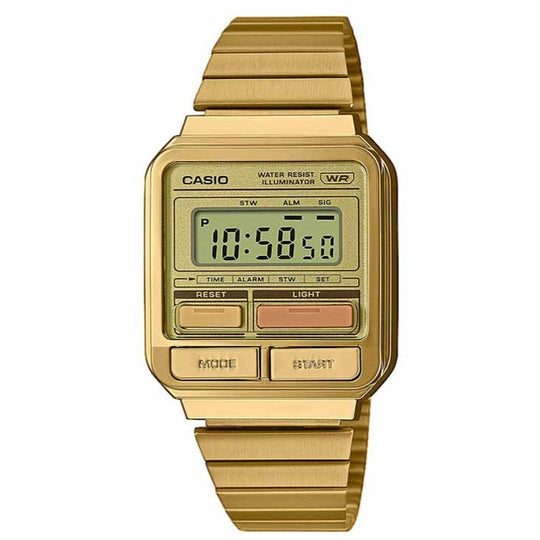 Casio Classic Vintage Unisex Gold Watch A120WEG-9AEF