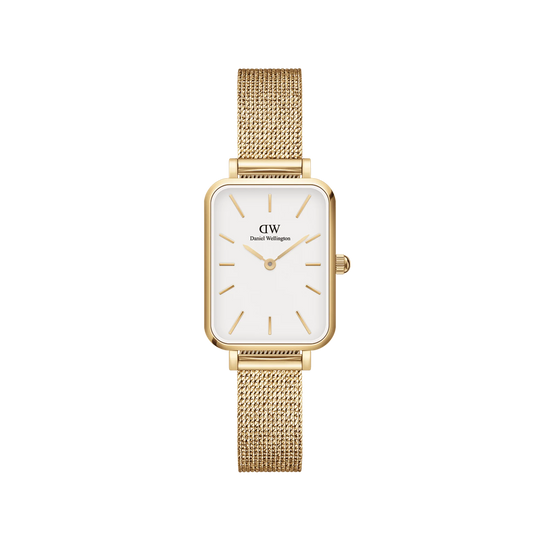 Daniel Wellington Quadro Pressed Evergold Ladies White Watch DW00100556