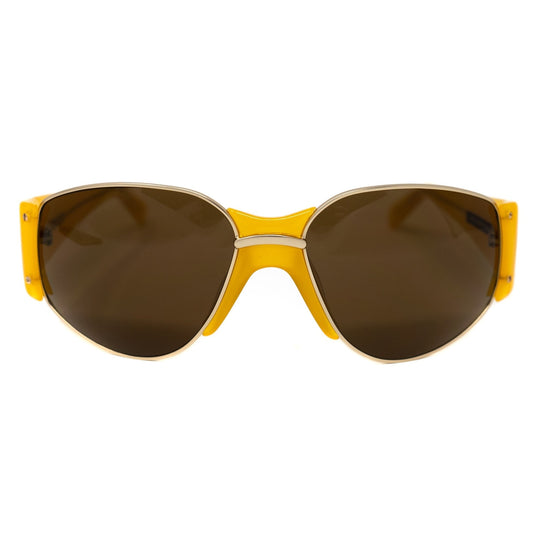 Eley Kishimoto Sunglasses Oversized Yellow and Brown 5EKC1