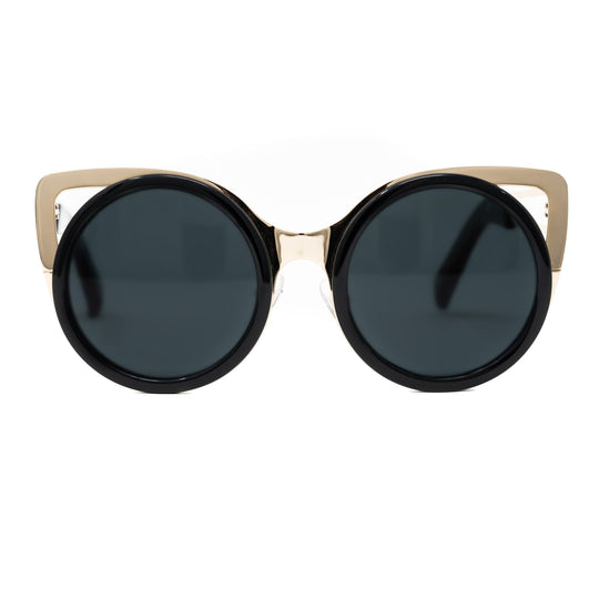 Erdem Sunglasses Cat Eye Light Gold and Black