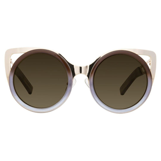 Erdem Sunglasses Cat Eye Gold and Brown