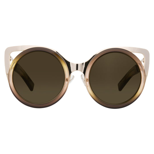 Erdem Ladies Sunglasses Cat Eye Light Gold and Brown EDM4C11SUN