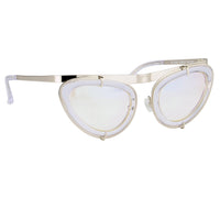 Erdem Women Sunglasses Cat Eye Clear Silver and Silver Lenses - EDM3C1SUN - WatchPilot