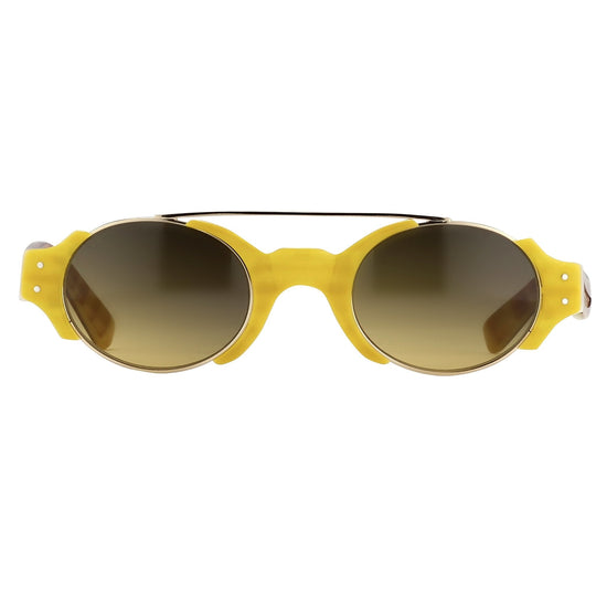 Erdem Ladies Sunglasses Mustard Horn and Green EDM8C5SUN