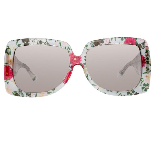 Erdem Sunglasses Oversized Floral and Grey