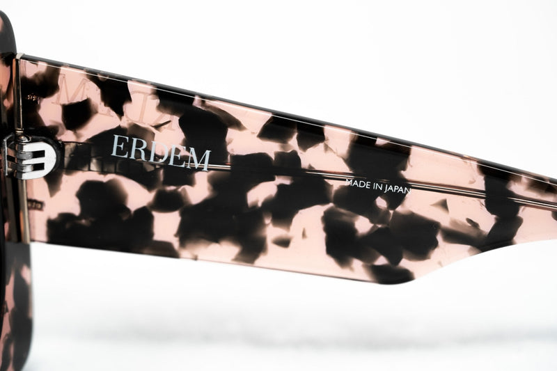 Erdem Women Sunglasses Oversized Pink Tortoise Shell Rose Gold with Grey Lenses Category 3 EDM34C3SUN - WatchPilot