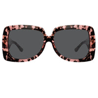 Erdem Women Sunglasses Oversized Pink Tortoise Shell Rose Gold with Grey Lenses Category 3 EDM34C3SUN - WatchPilot
