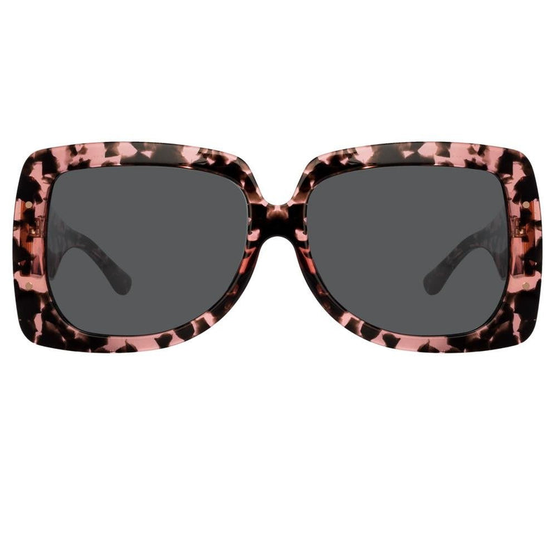 Erdem Women Sunglasses Oversized Pink Tortoise Shell Rose Gold with Grey Lenses Category 3 EDM34C3SUN - WatchPilot