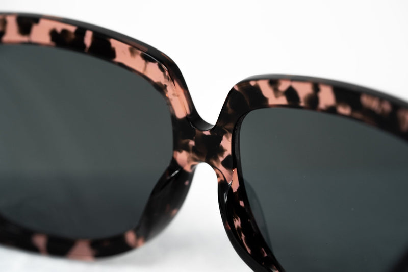 Erdem Women Sunglasses Oversized Pink Tortoise Shell Rose Gold with Grey Lenses Category 3 EDM34C3SUN - WatchPilot