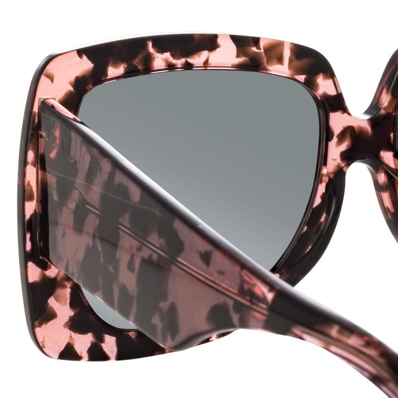 Erdem Women Sunglasses Oversized Pink Tortoise Shell Rose Gold with Grey Lenses Category 3 EDM34C3SUN - WatchPilot