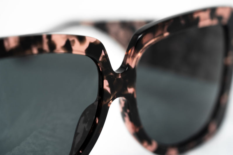 Erdem Women Sunglasses Oversized Pink Tortoise Shell Rose Gold with Grey Lenses Category 3 EDM34C3SUN - WatchPilot