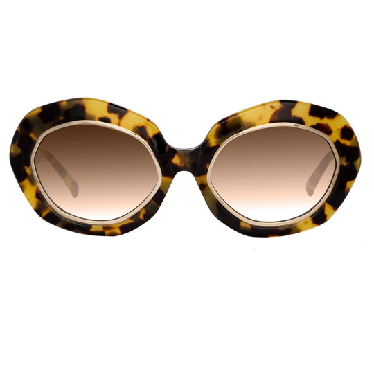 Erdem Ladies Sunglasses Oversized Gold Tortoise Shell and Brown EDM33C4SUN