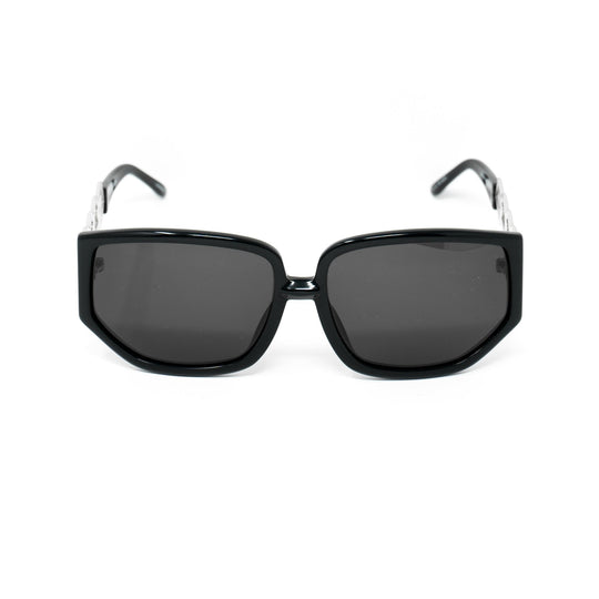 Erickson Beamon Sunglasses Rectangular Black and Dark Grey