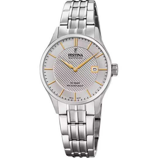 Festina Ladies 29mm Grey Silver Watch F20006/2