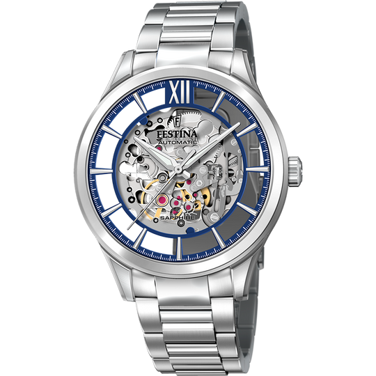 Festina Skeleton Auto Men's Silver Watch F20630/3