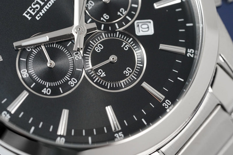 Festina horloge F20358-3 heren staal met blauwe wijzerplaat Festina horloge F20358-3 heren staal met blauwe wijzerplaat