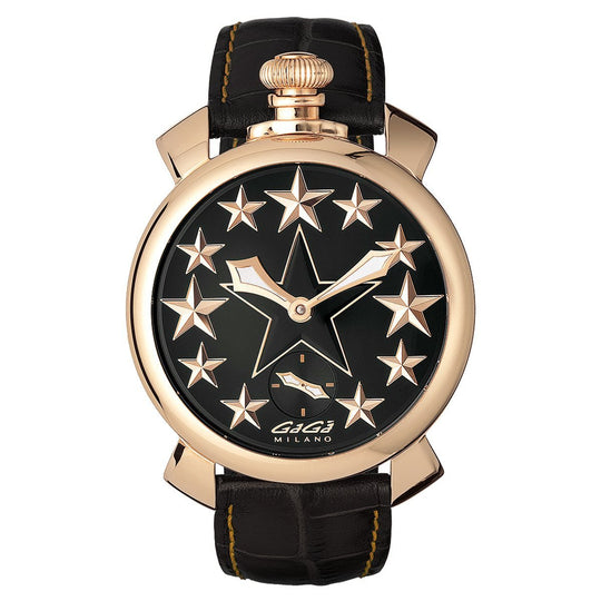 GaGà Milano Watch Manuale 48MM Stars Rose Gold Black