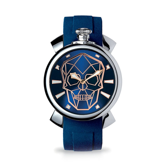Gaga Milano Watch Slim 46 Bionic Skull Blue 5080.BS02