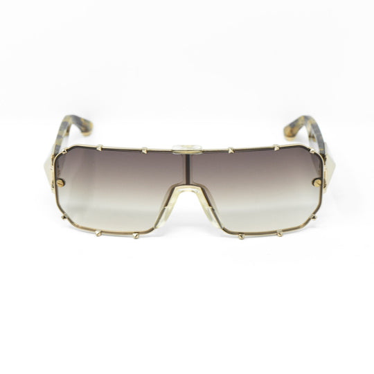 Giles Deacon Sunglasses Shield Tortoise Shell and Brown