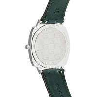 Gucci Grip Unisex Watch Silver Green Alligator YA157414