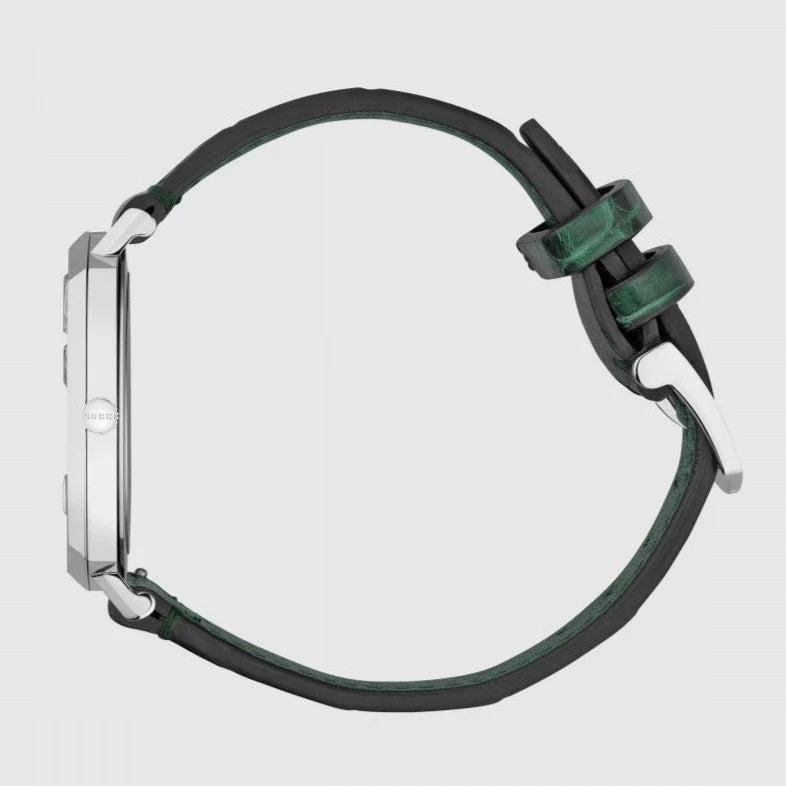 Gucci Grip Unisex Watch Silver Green Alligator YA157414