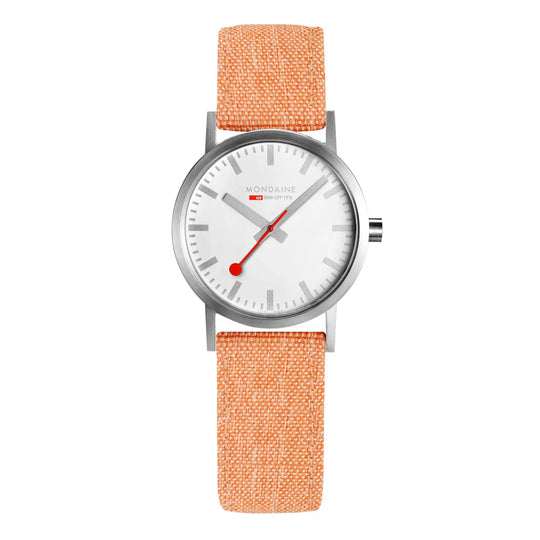 Mondaine Ladies Watch Classic White Orange A658.30323.17SBF