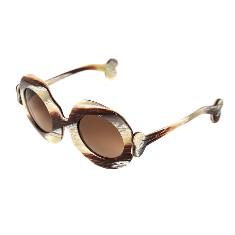 Jeremy Scott Sunglasses Bones Special Edition Brown Cream CAT2 JSBONESSPECSC2SUN - WatchPilot