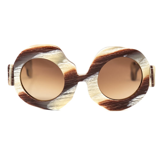 Jeremy Scott Sunglasses Bones Special Cream and Brown
