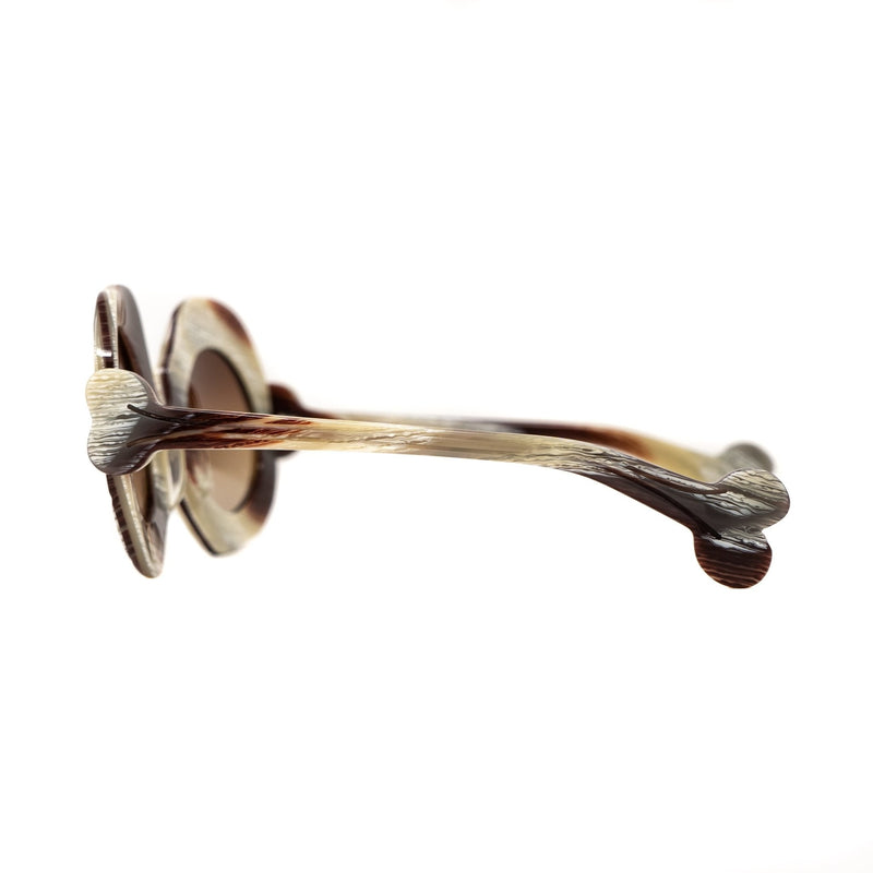 Jeremy Scott Sunglasses Bones Special Edition Brown Cream CAT2 JSBONESSPECSC2SUN - WatchPilot