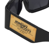 Jeremy Scott Sunglasses Faux Crocodile Leather Plaque Special Edition Black CAT3 JSPLAQUEC2SUN - WatchPilot