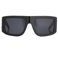 Jeremy Scott Sunglasses Faux Crocodile Leather Plaque Special Edition Black CAT3 JSPLAQUEC2SUN - WatchPilot