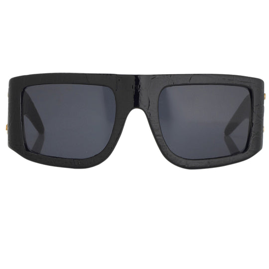 Jeremy Scott Sunglasses Square Black and Gold JSPLAQUEC2SUN