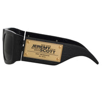 Jeremy Scott Sunglasses Faux Crocodile Leather Plaque Special Edition Black CAT3 JSPLAQUEC2SUN - WatchPilot