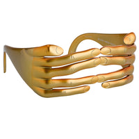 Jeremy Scott Sunglasses Metallic Gold Hands Special Edition JSHANDSC3 - WatchPilot